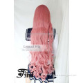 Megurine Ruka Long Pink Wavy Cosplay Party Hair Wig ML10